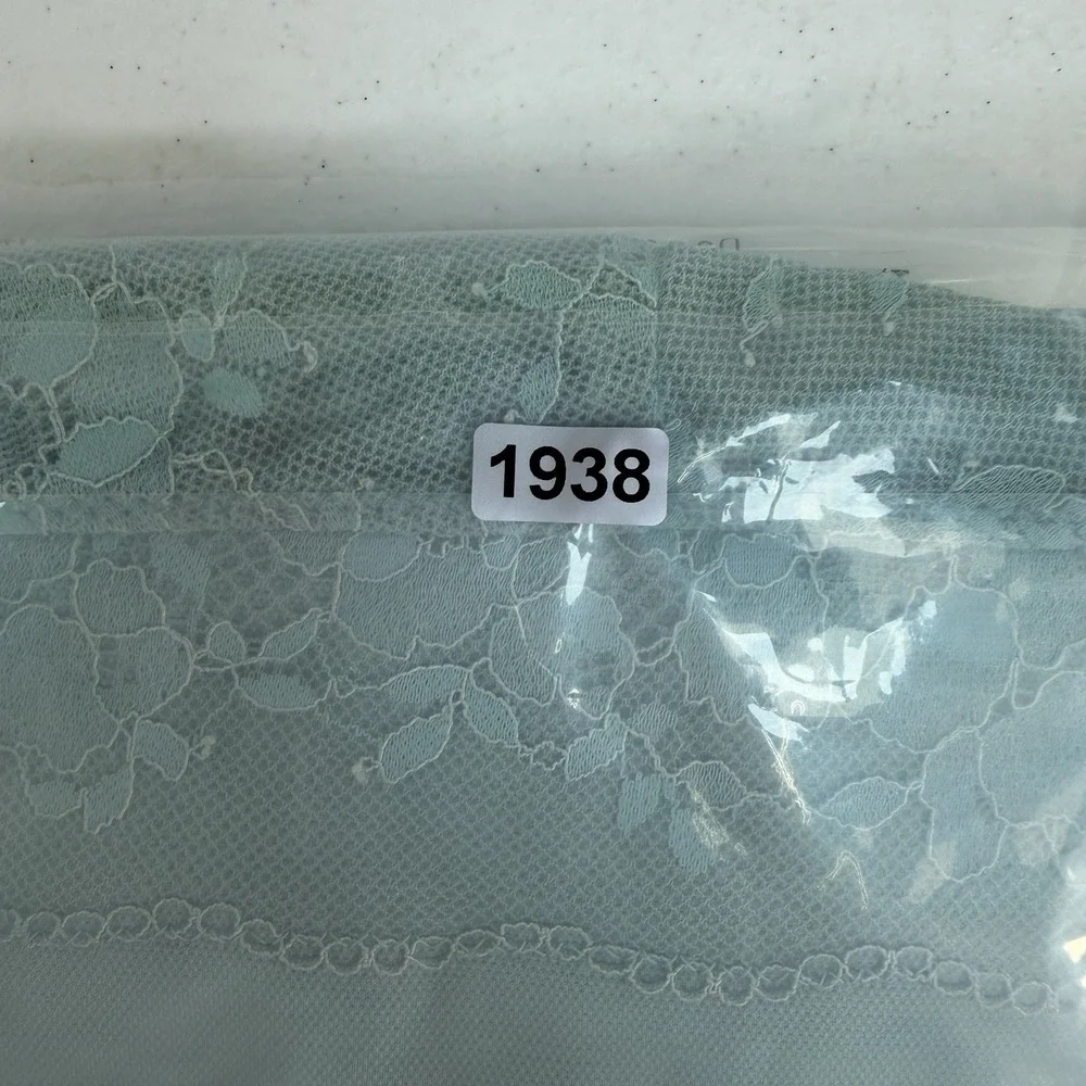 Victoria's‎ Secret M Medium Bralette Bra Light Blue Floral Lace Sheer Mesh Sexy